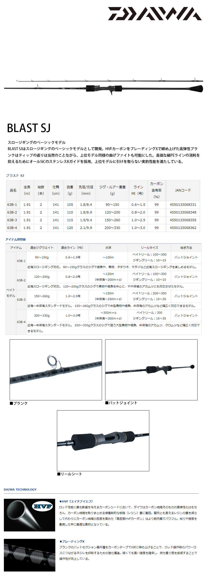 DAIWA BLAST SJ 63B-4 [船釣路亞竿] - 漁拓釣具官方線上購物平台